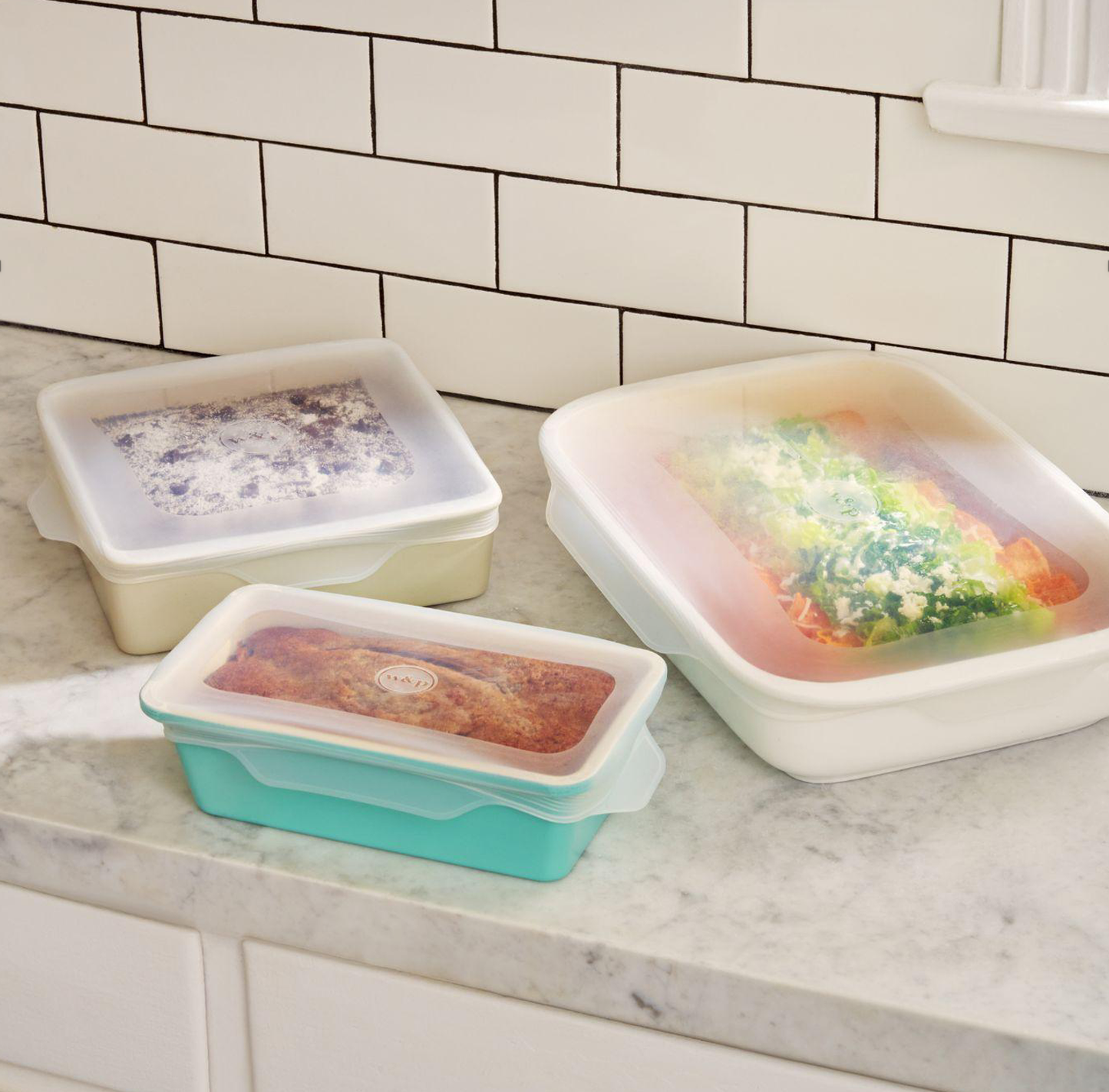 W&P - Reusable Silicone Stretch Baking Lids - Set of 3