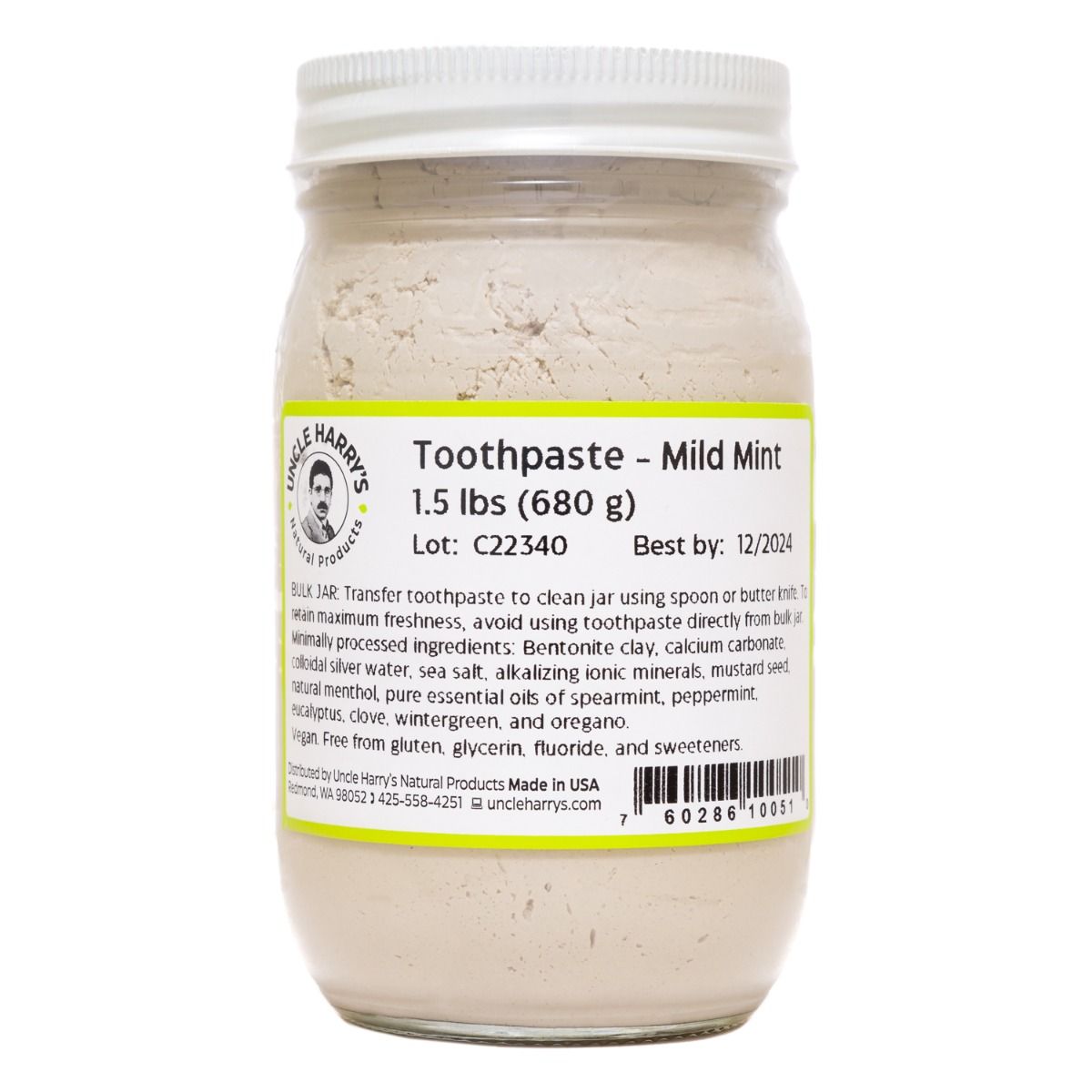 Uncle Harry's Toothpaste - Bulk OZ