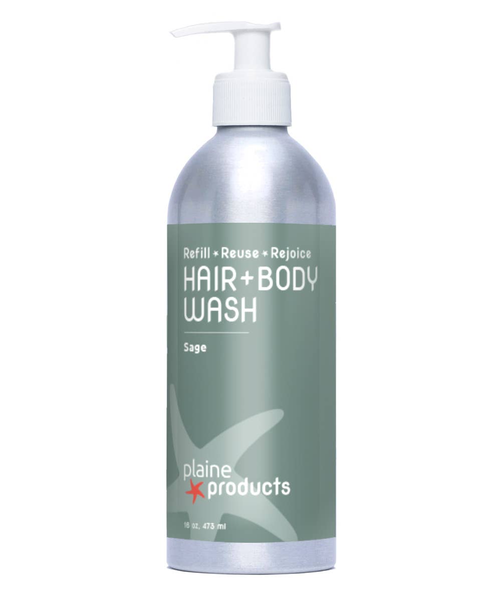 Plaine Products - Shampoo + Body Wash (pump not included)
