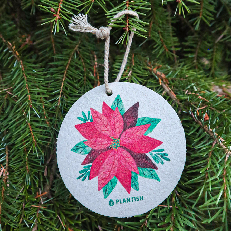 Plantish -Holiday Ornaments Pop up Sponge
