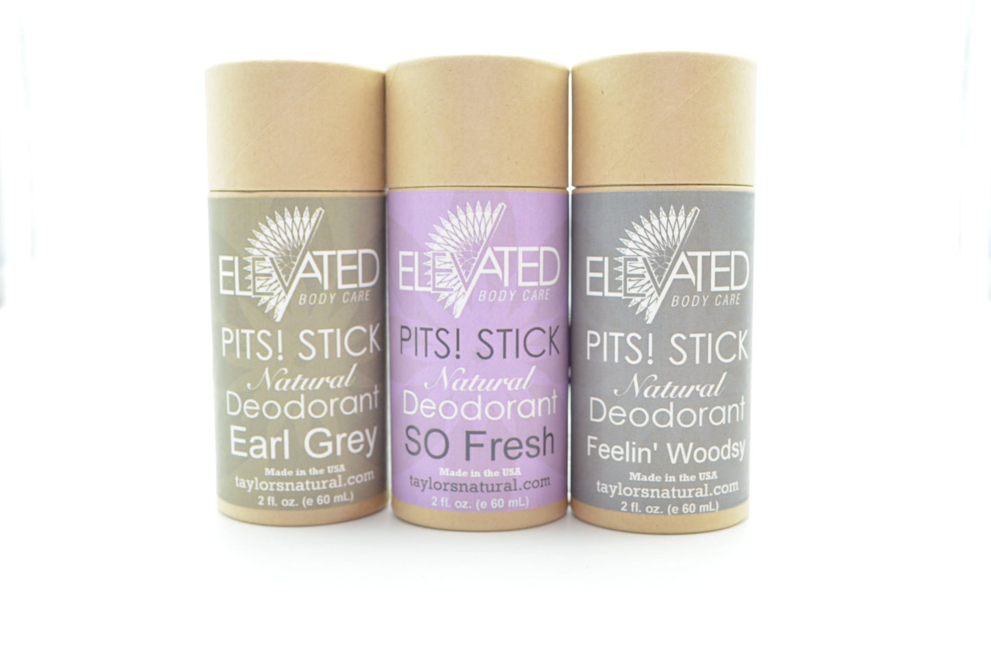 Taylor's Naturals - ELEVATED - PITS! STICK Natural Deodorant Eco-Tube - 2oz