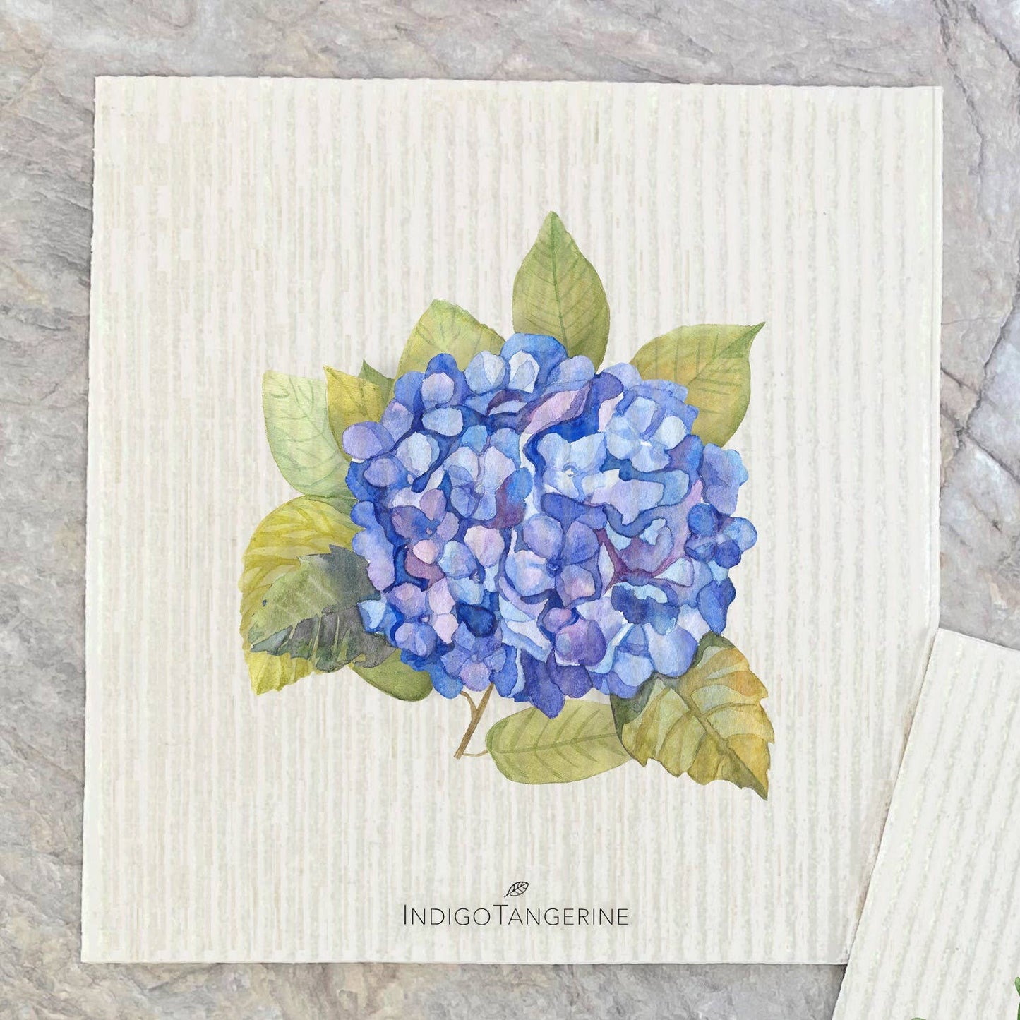 Indigo Tangerine - Hydrangea, Peonies 2 pk - Swedish Dish Cloth
