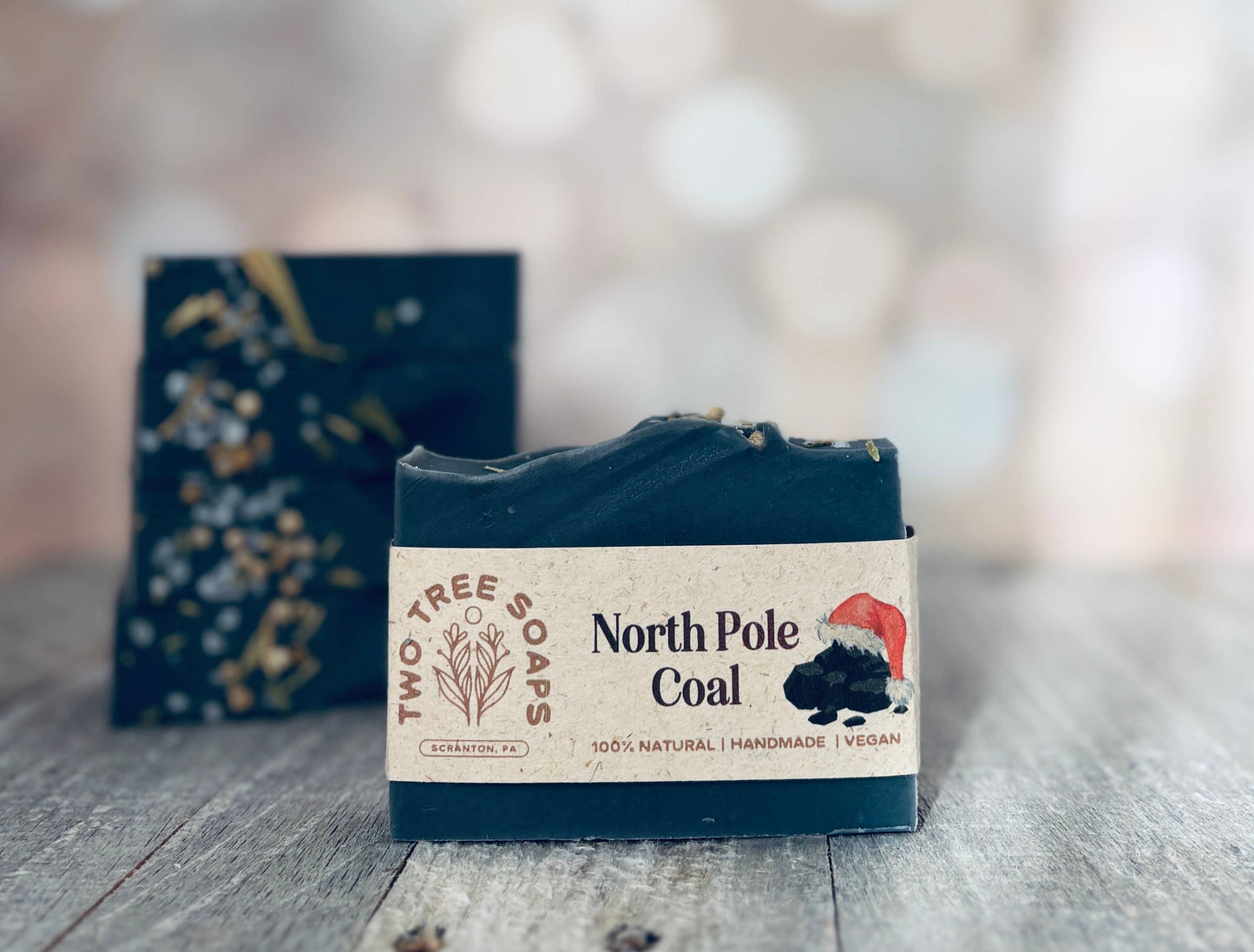 Two Tree Soaps - North Pole Coal - Natural Handmade Bar Soap