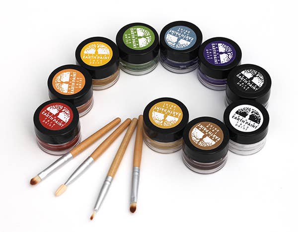 Natural Earth Paint - Natural Face Paint - Individual Jars: Gold
