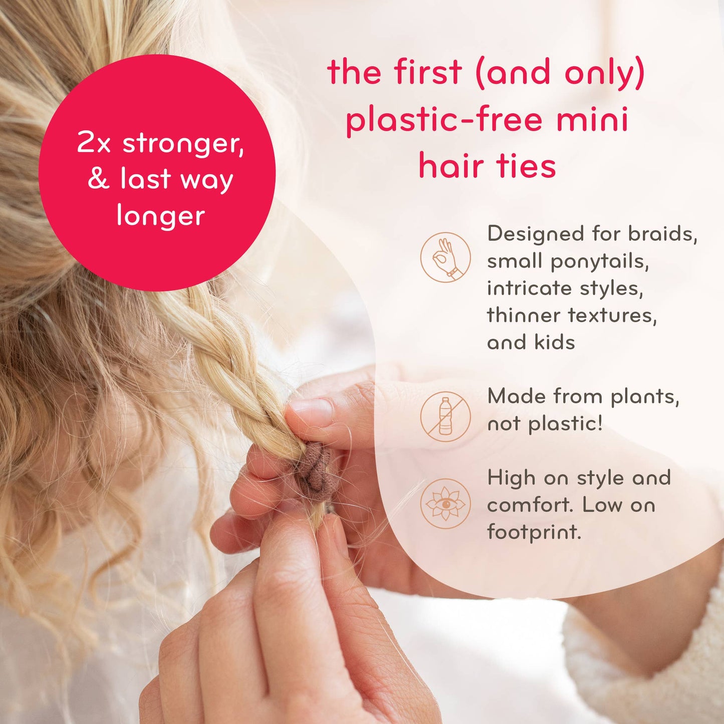 KOOSHOO - Plastic-free Round Mini Hair Ties - 12-pack