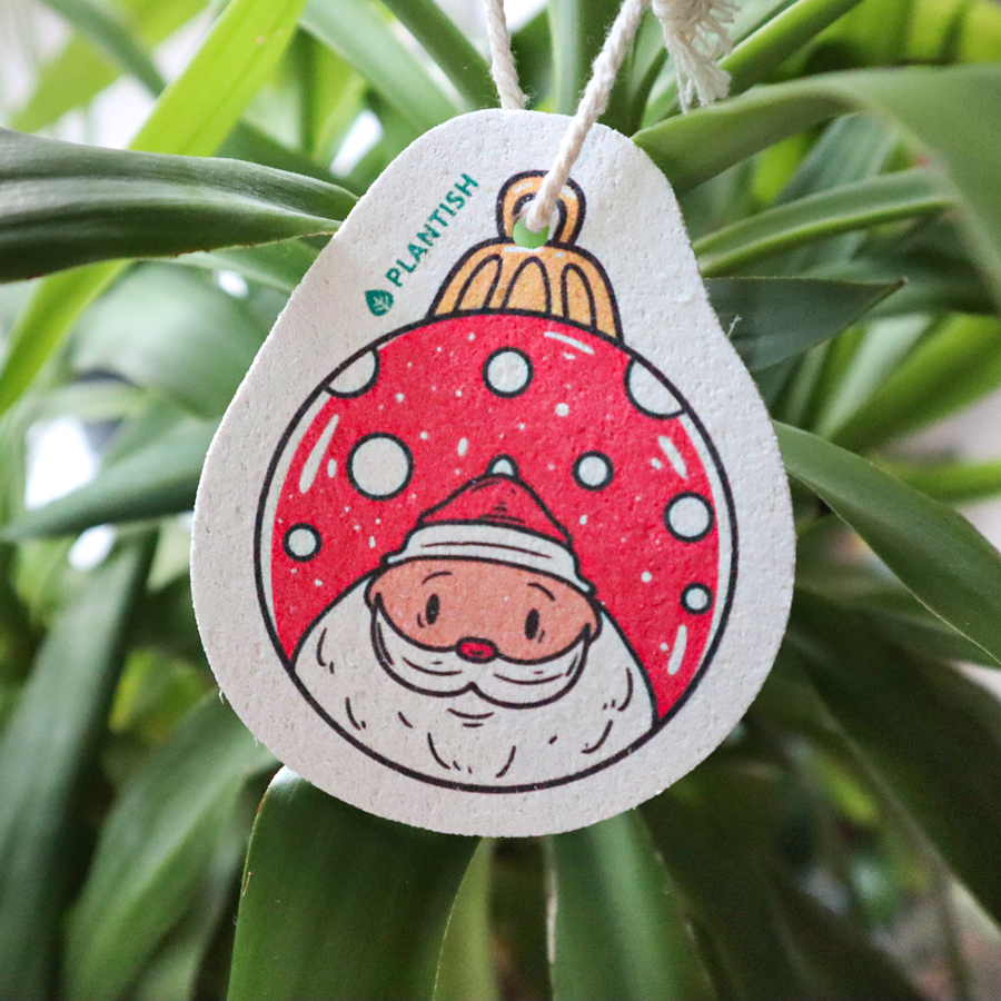 Plantish -Holiday Ornaments Pop up Sponge