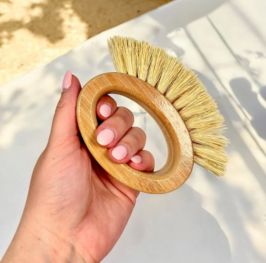 Bamboo Switch Oval Vegetable Cleaning Brush