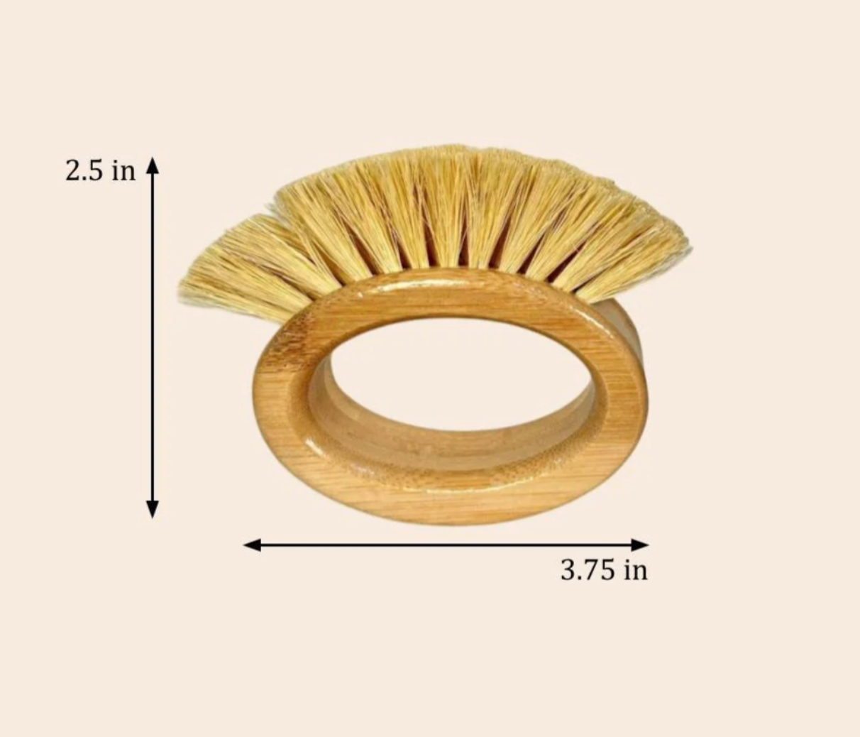 Bamboo Switch Oval Vegetable Cleaning Brush