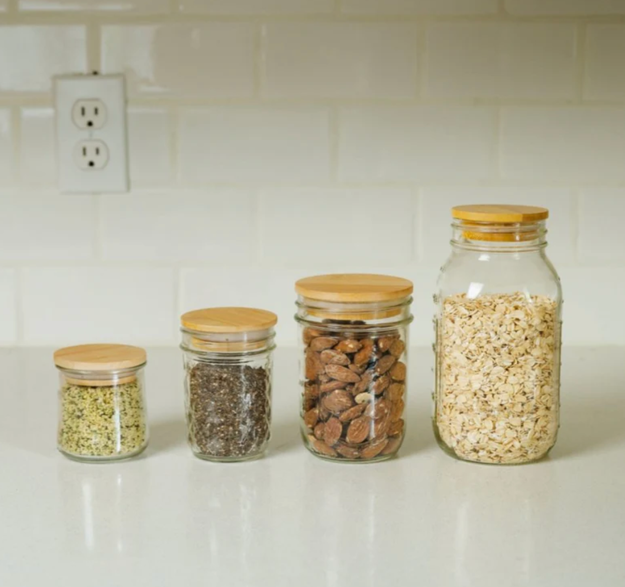Bamboo Switch - Bamboo Mason Jar Lids