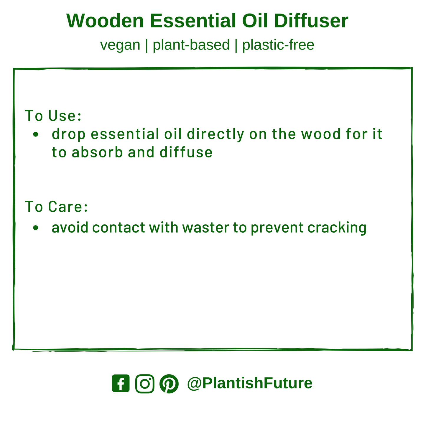 Plantish - Wooden Essential Oil Diffuser for Car