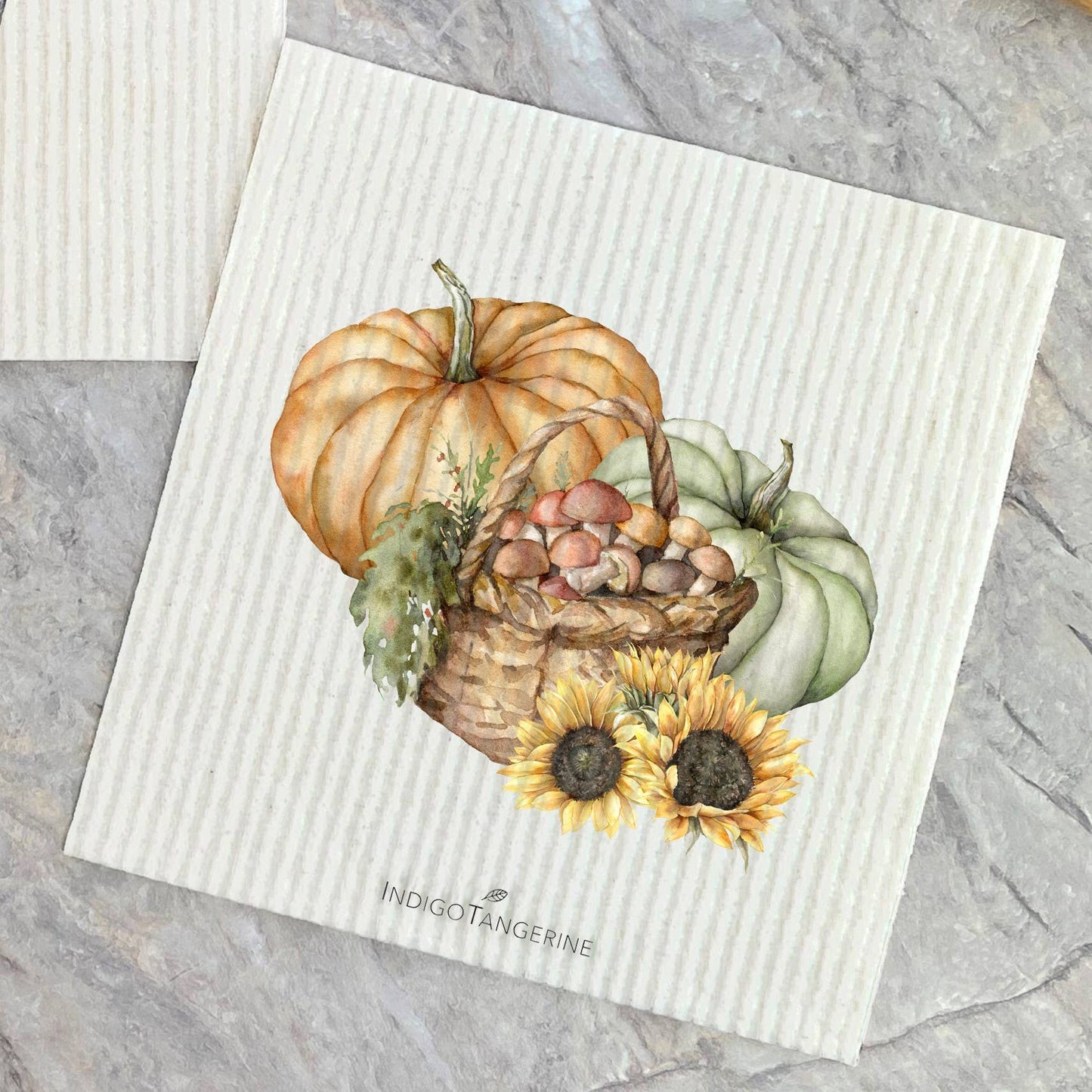 Sunflowers in Jug, Fall Harvest 2 pk -Swedish Dish Cloth