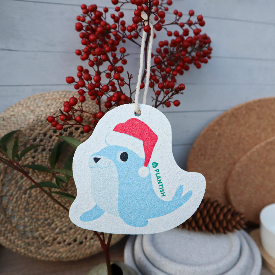 Plantish -Holiday Ornaments Pop up Sponge