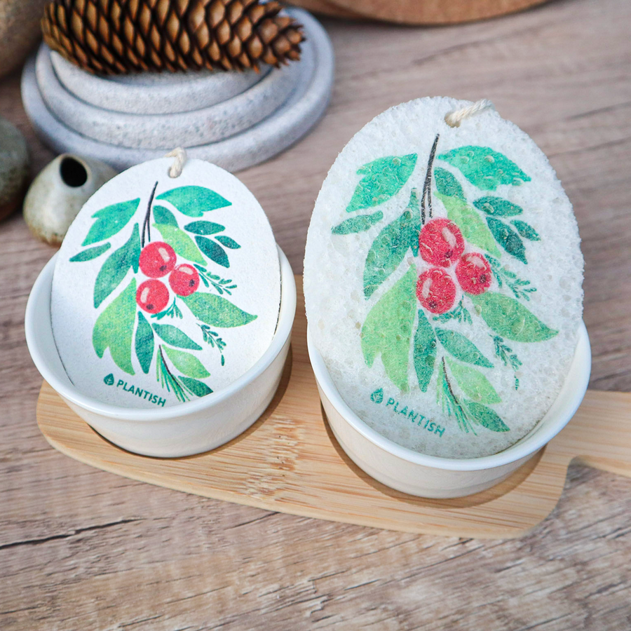 Plantish -Holiday Ornaments Pop up Sponge