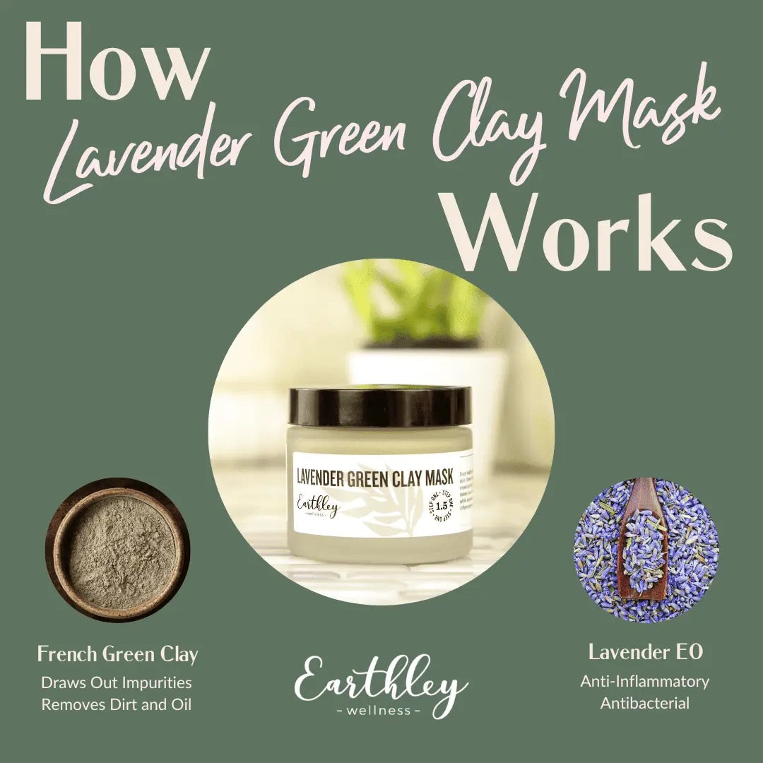 Earthley - Lavender Green Clay Mask 2oz