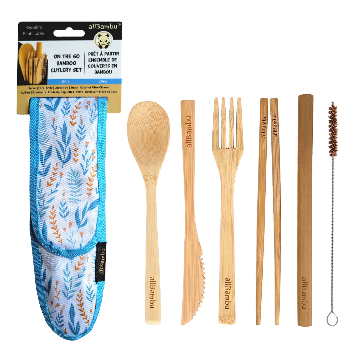 allBambu Inc - Bamboo Cutlery Set - Adult