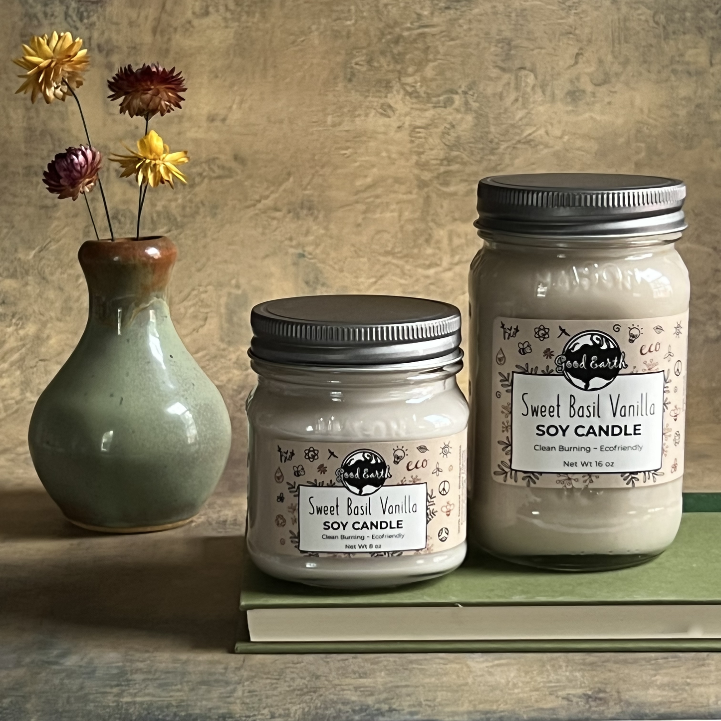 Good Earth Soap - Sweet Basil Vanilla Soy Candle