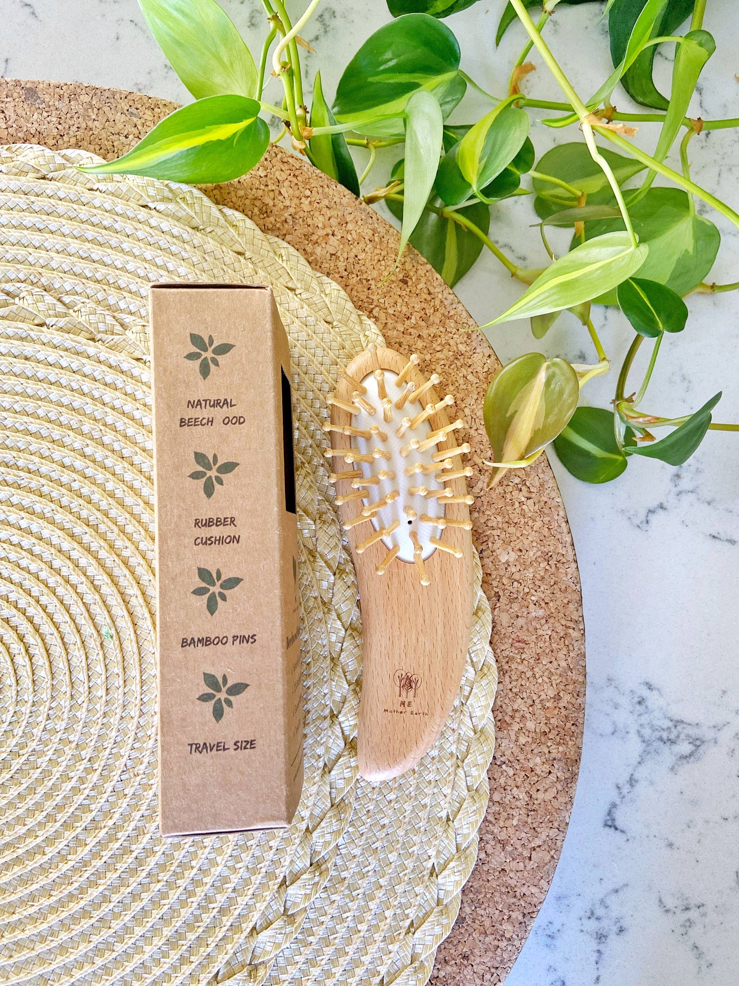 Me Mother Earth - Beechwood Travel Hairbrush