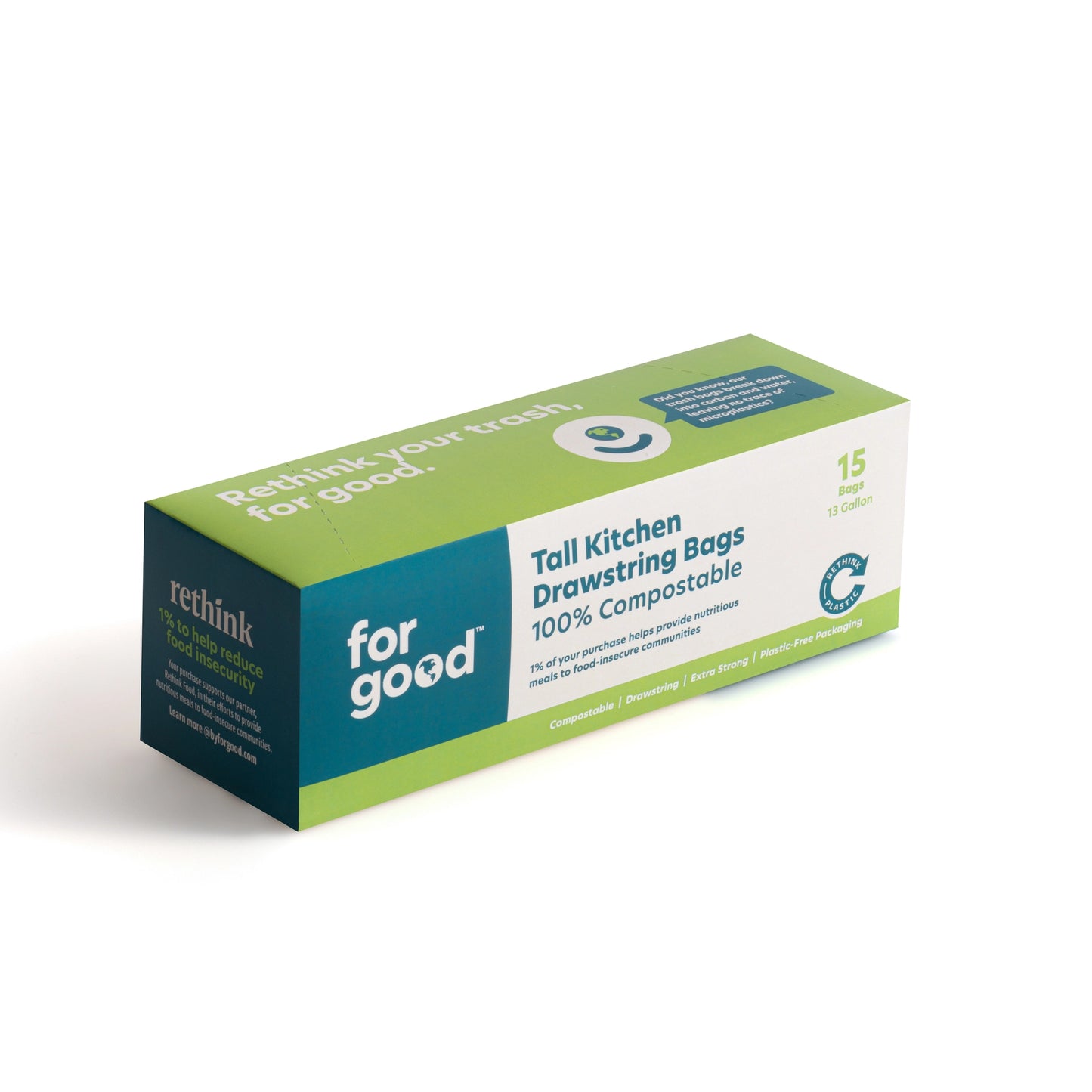 For Good Compostable Tall Kitchen Trash Bags (15pk) - Full Circle Home