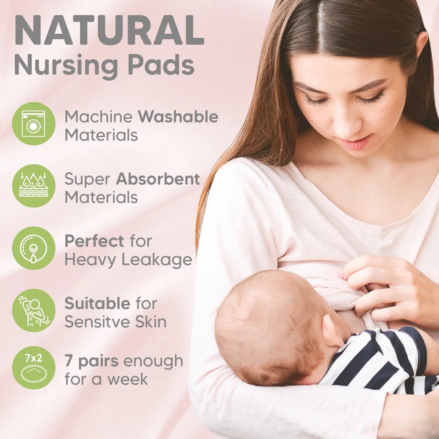 KeaBabies - Comfy Organic Nursing Pads (Pastel)