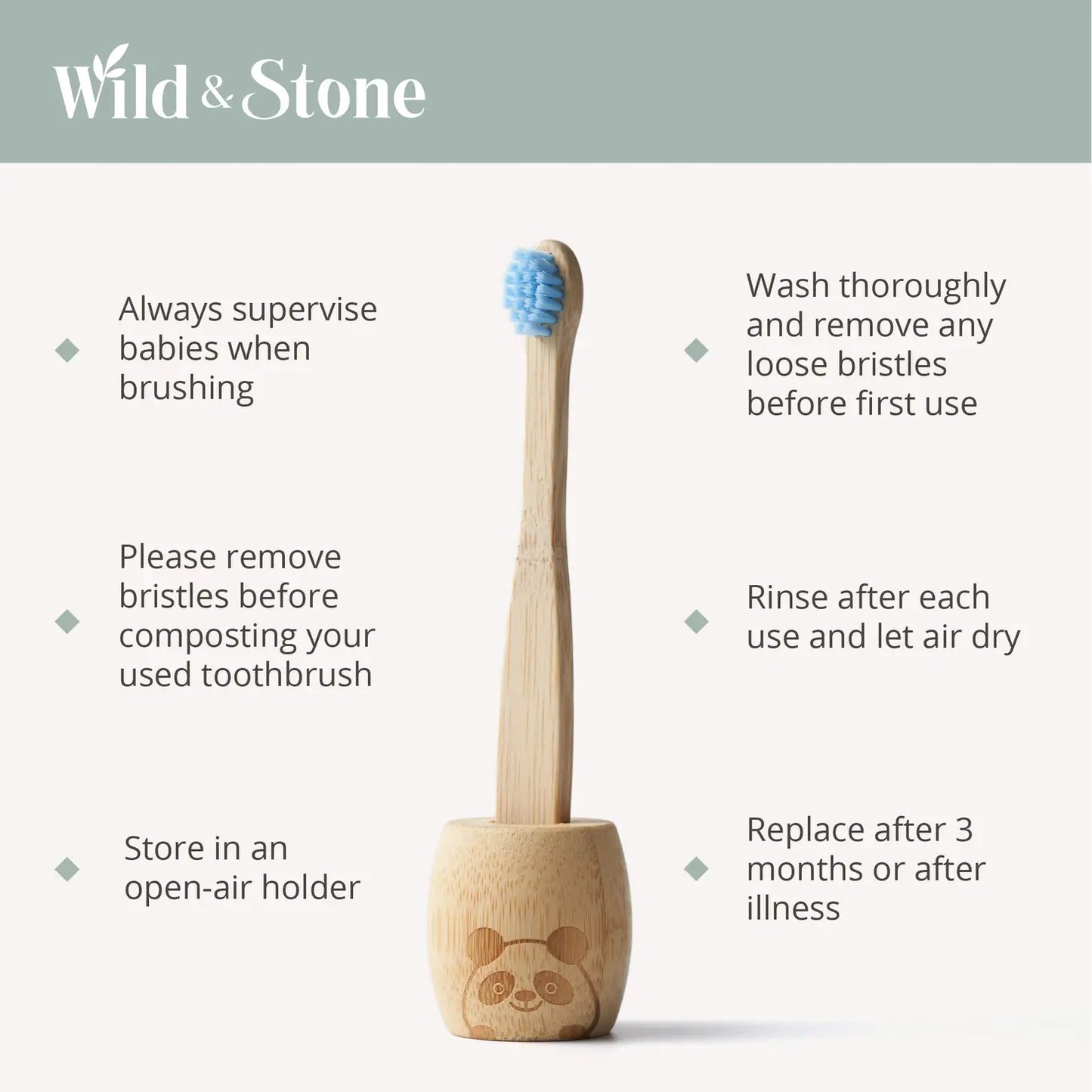 Baby Bamboo Toothbrush - 4 Pack - Soft Bristles