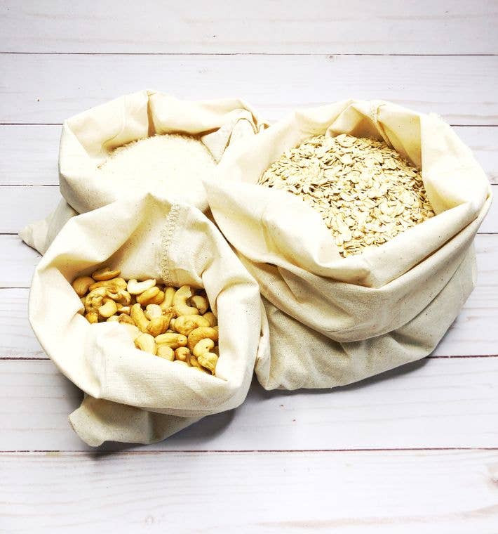 Me.Mother Earth - Cotton Muslin Bulk Shopping Bags 3-Pack