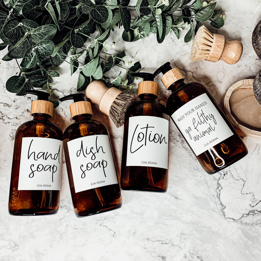 Amber Glass Apothecary Bottles