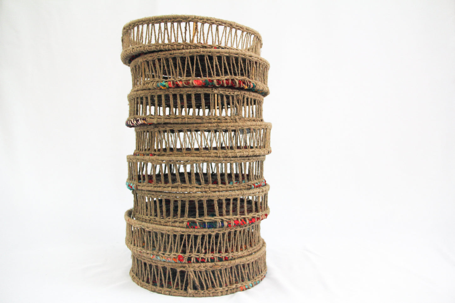 Afraj Upcycled Textile Round Tray