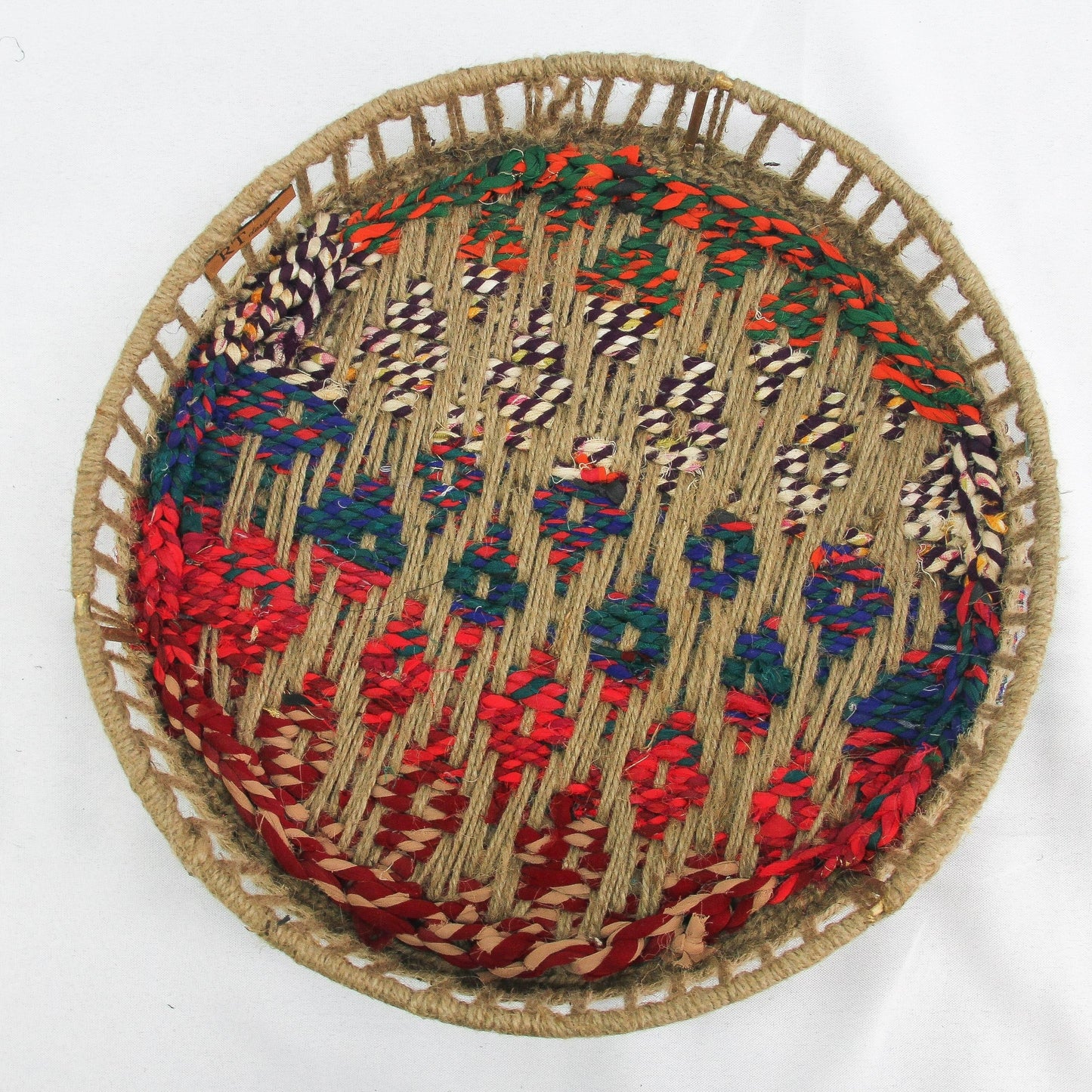 Afraj Upcycled Textile Round Tray