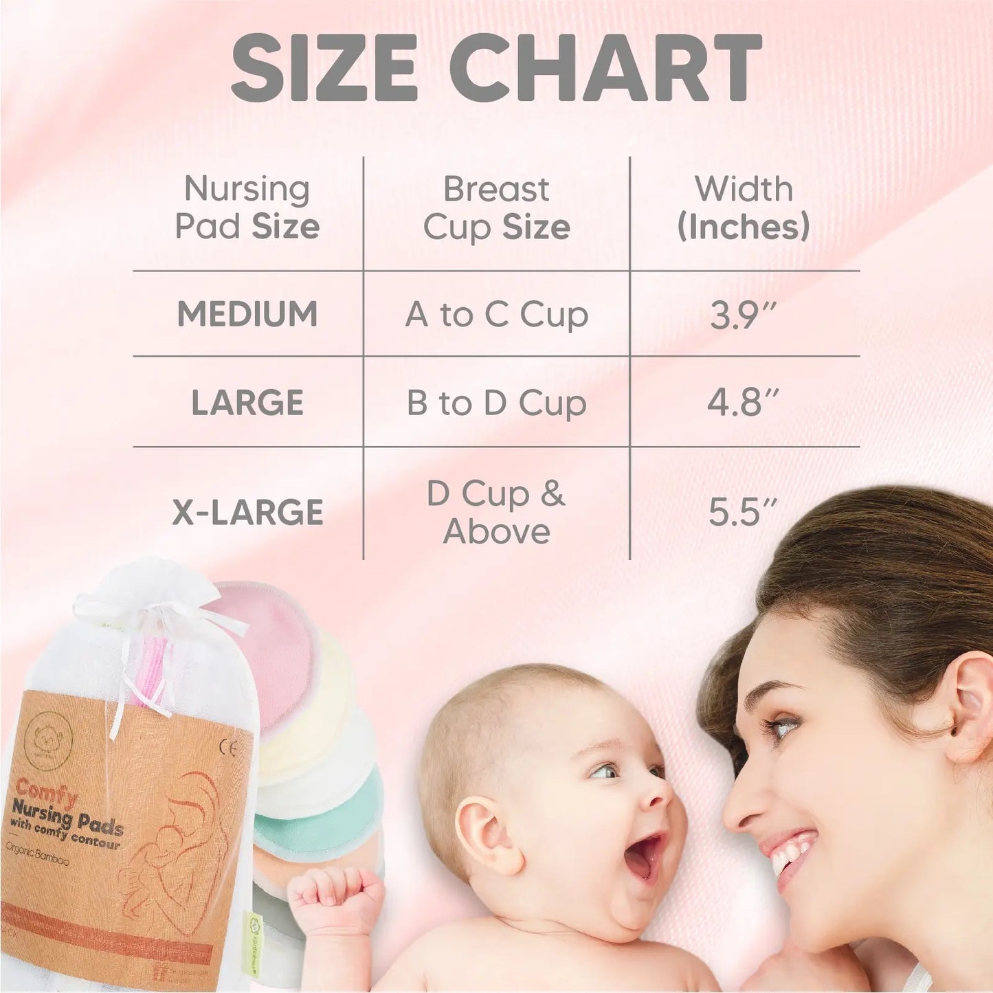 KeaBabies - Comfy Organic Nursing Pads (Pastel)