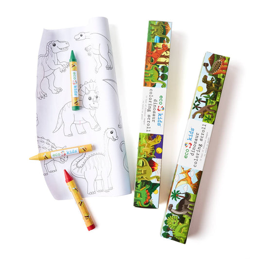 dinosaur coloring scroll