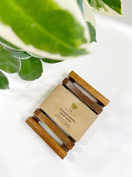 Me Mother Earth - Stained wood soap dish