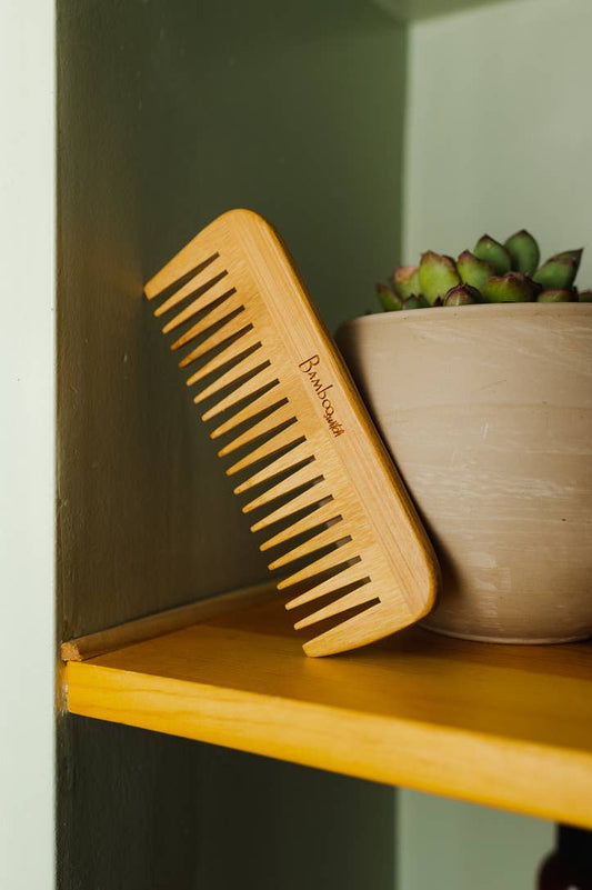Bamboo Switch - Pointed Bamboo Wide Tooth Comb