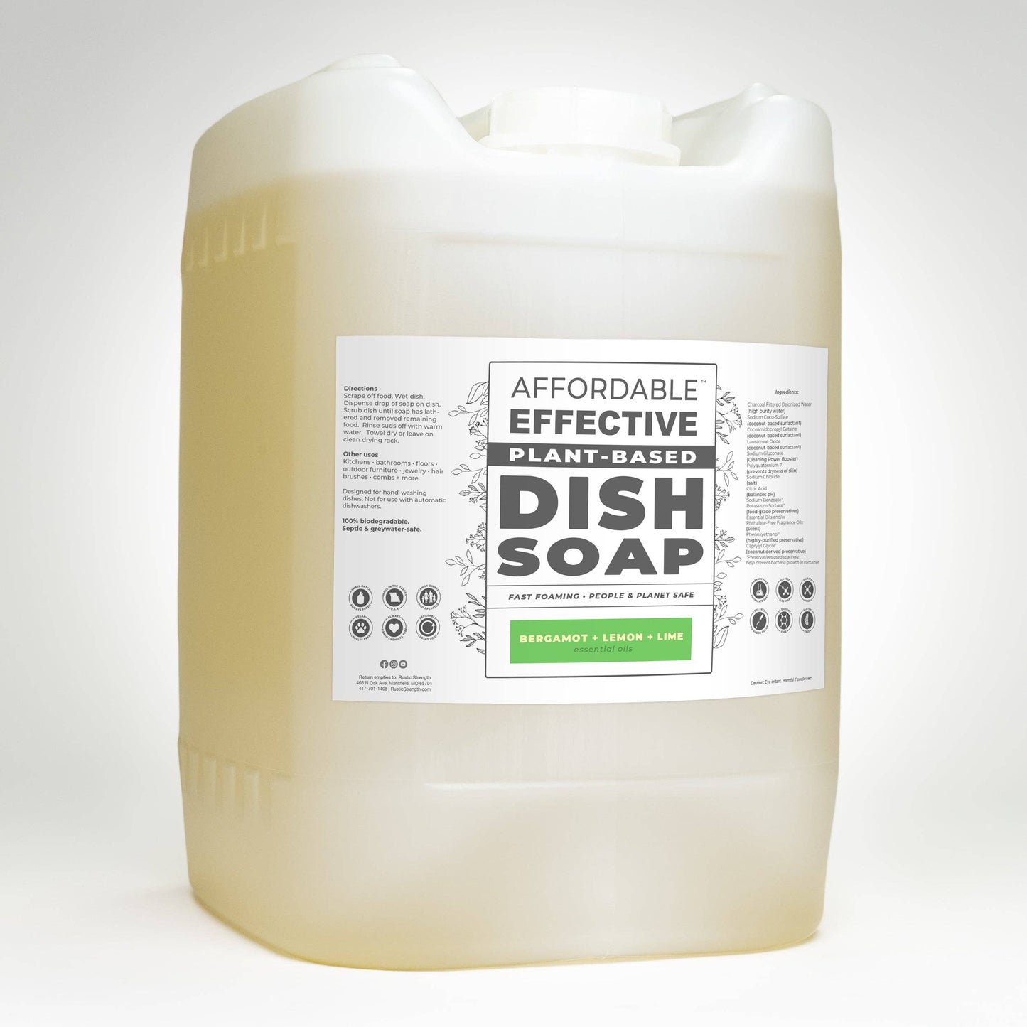 Rustic Strength - Affordable • Effective • Plant-Based |  Dish Soap