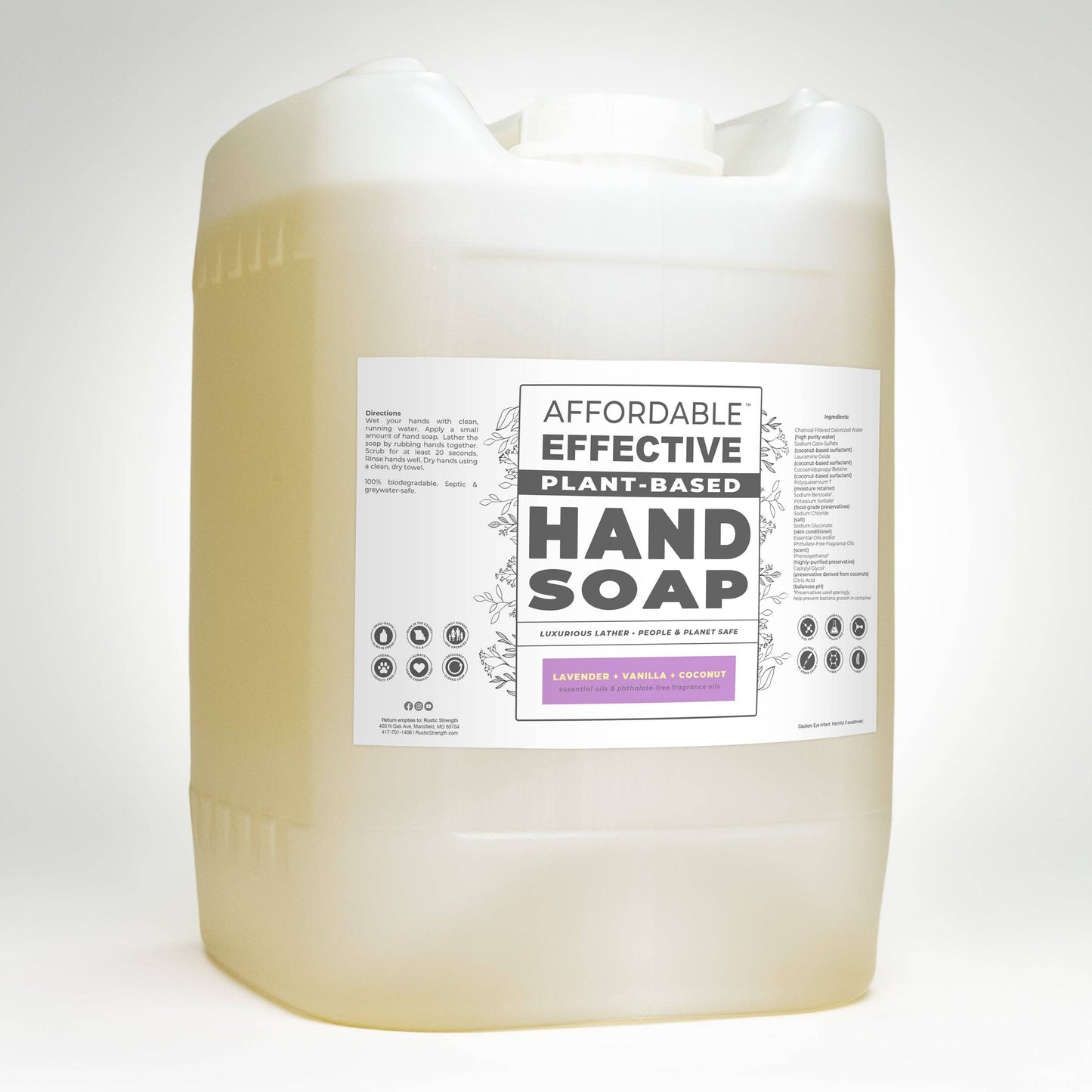 Rustic Strength - Affordable Effective Plant-Based | Hand Soap
