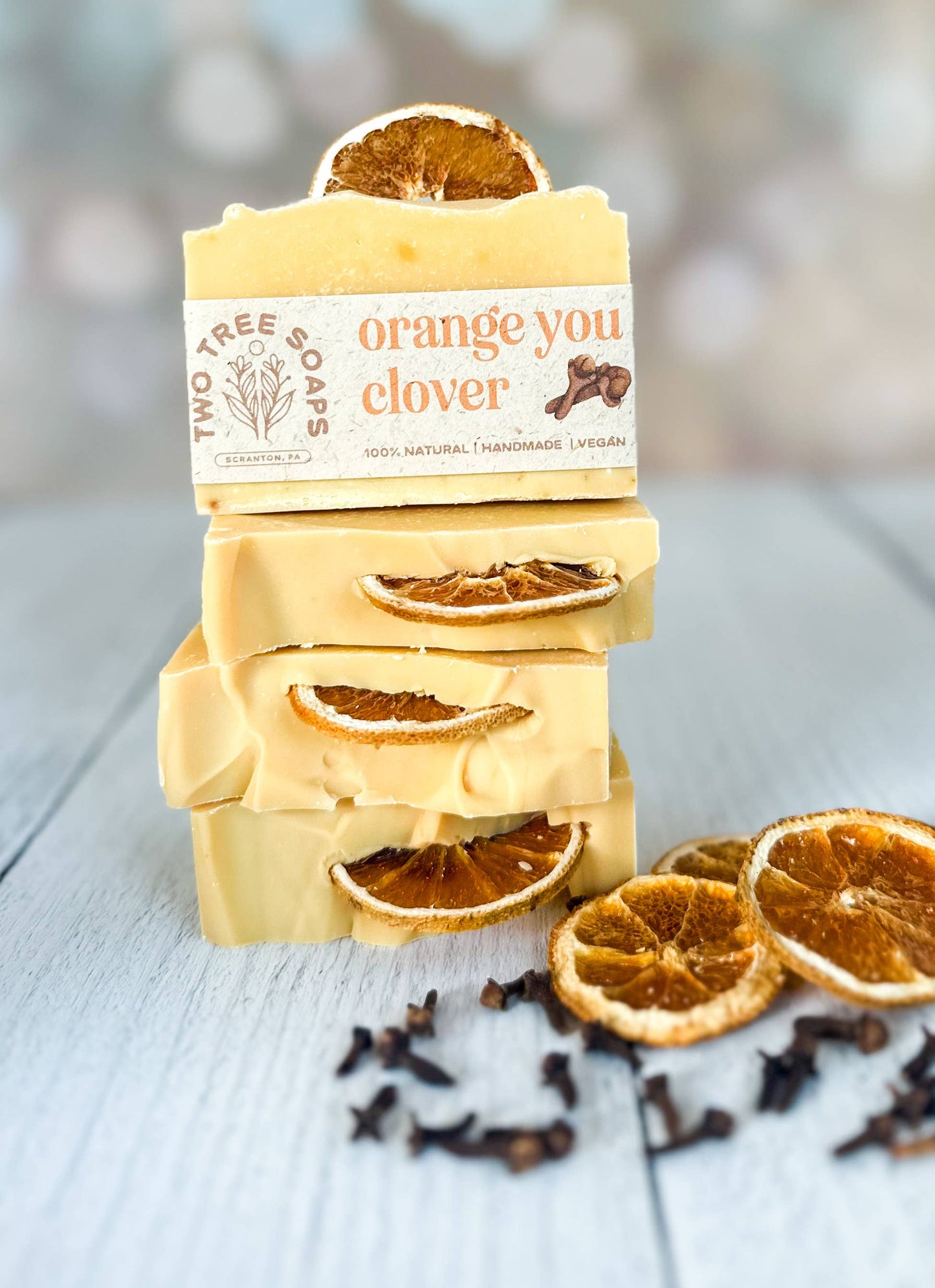 Two Tree Soaps - Orange You Clover - Natural Handmade Bar Soap