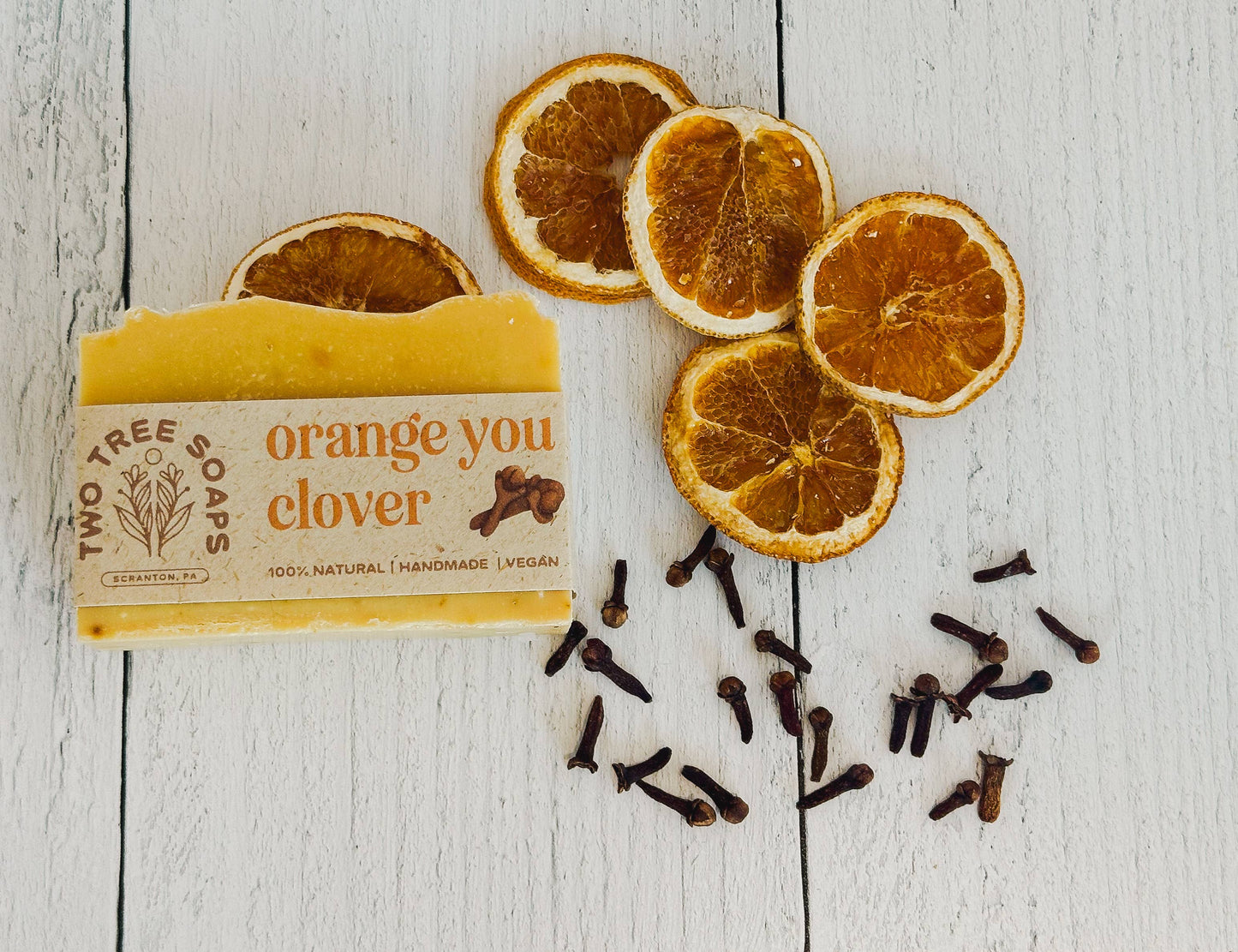 Two Tree Soaps - Orange You Clover - Natural Handmade Bar Soap