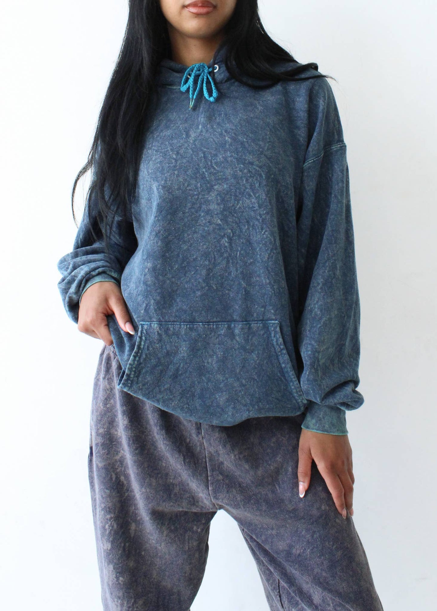 American Recycled Clothing - Oversized Washed Hooded Sweatshirt