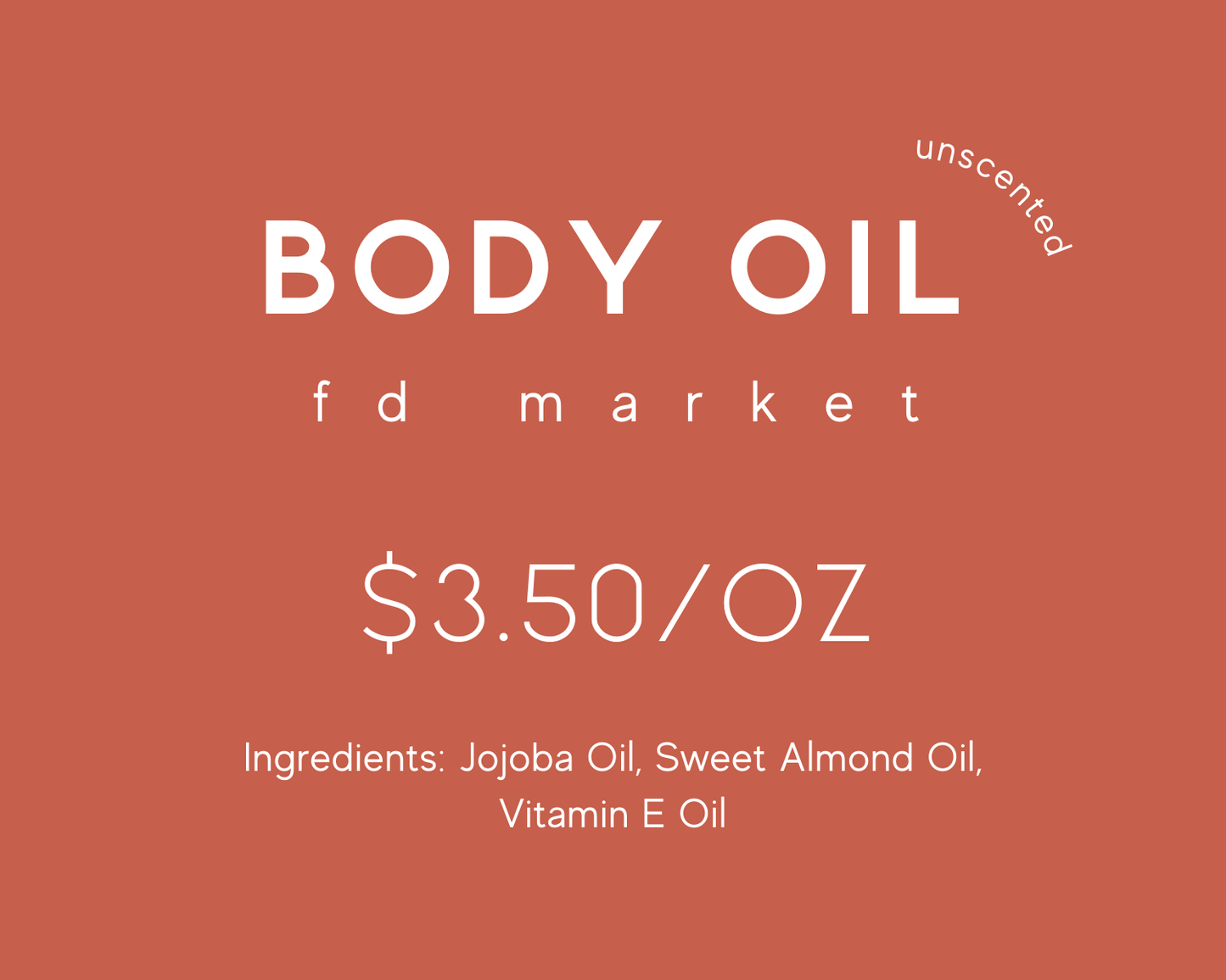 FD Market - Body Oil REFILL OZ