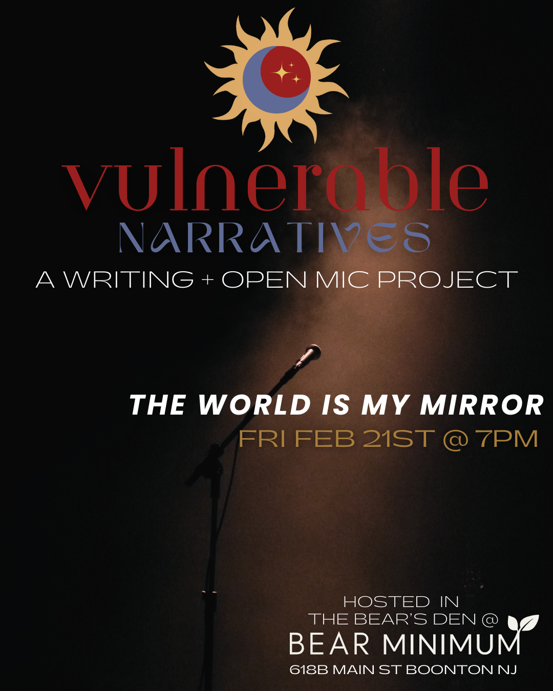 2/21 - Vulnerable Narratives // A Writing + Open Mic Project