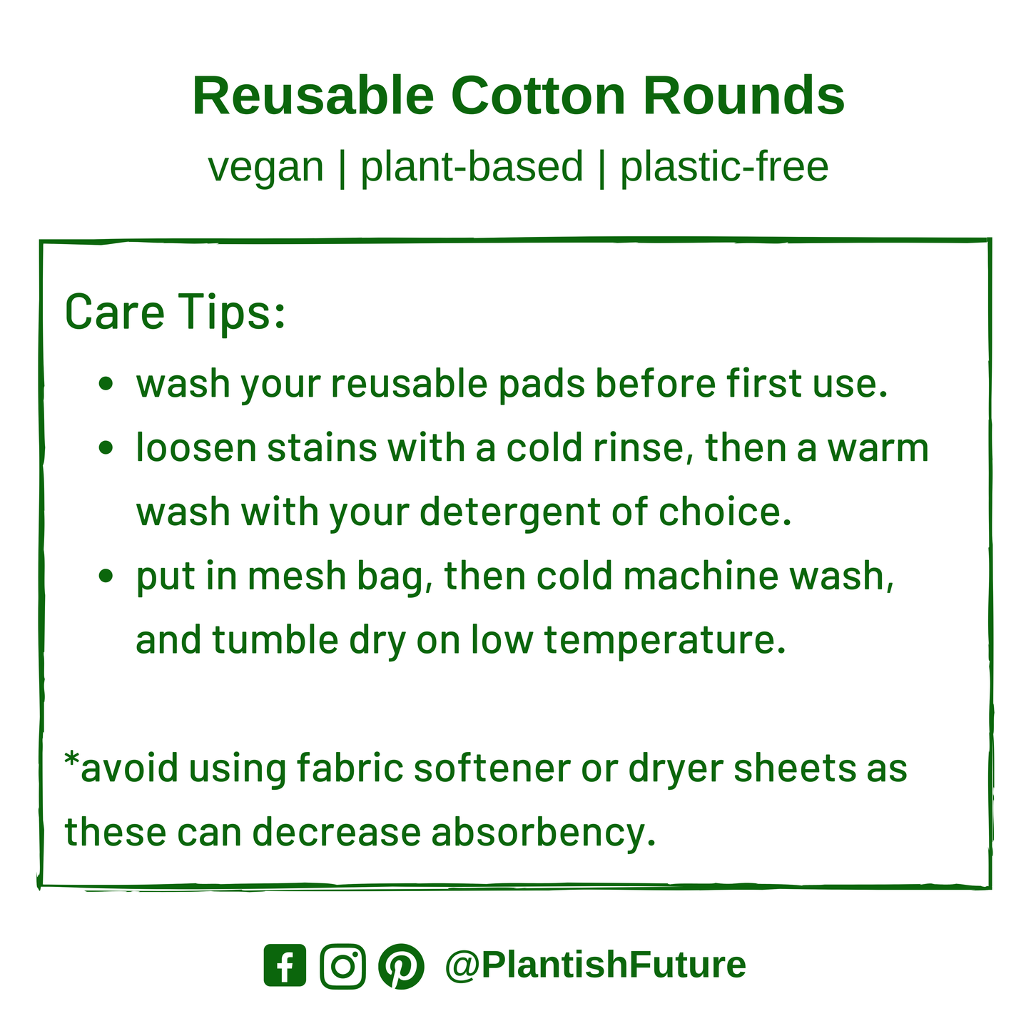 Plantish - Reusable Cotton Rounds