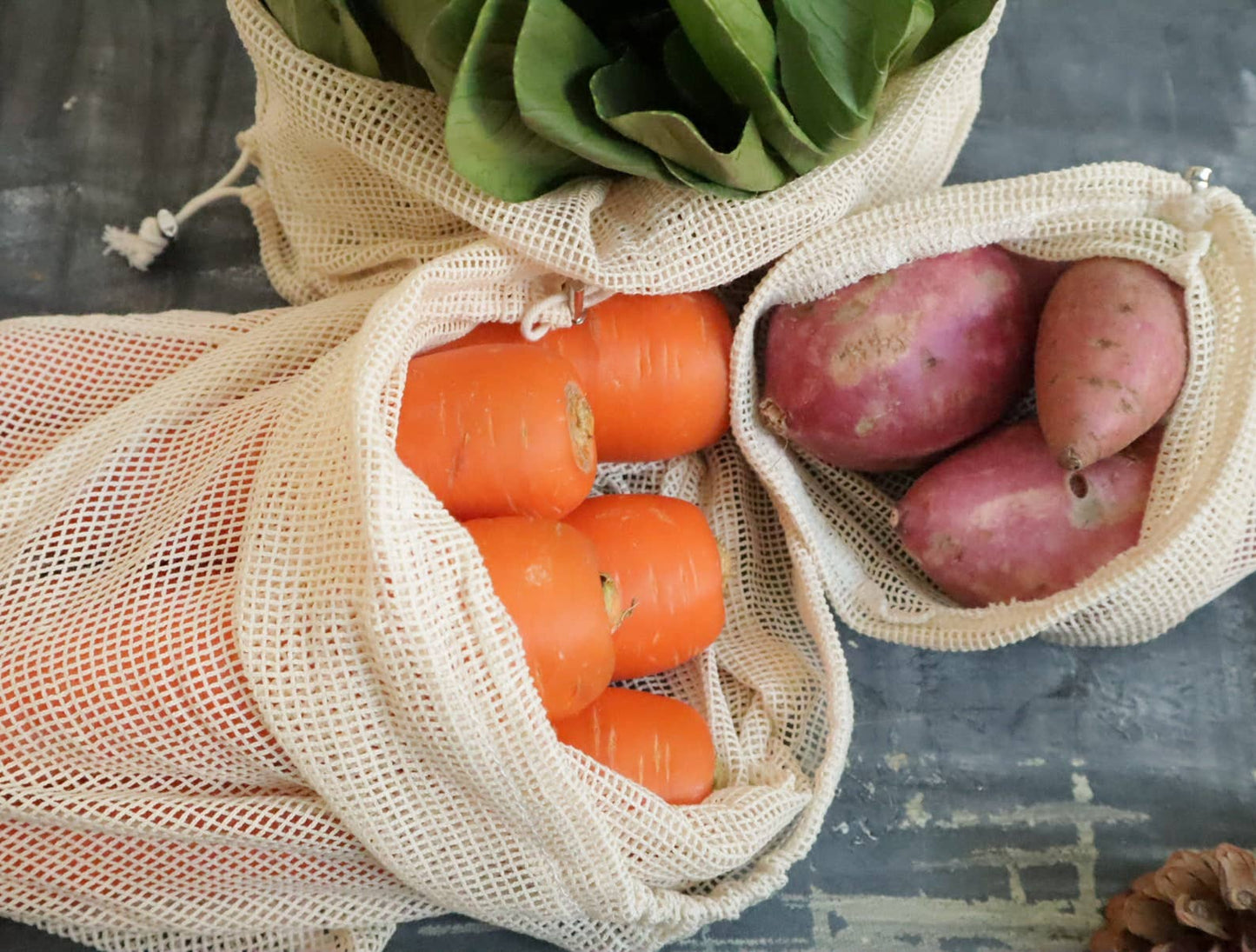 Plantish - Organic Cotton Mesh Produce Bags