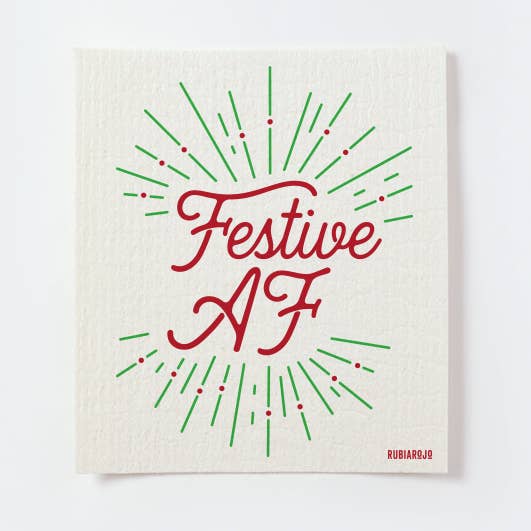 RubiaRojo - Festive AF holiday Swedish dishcloth | Stocking Stuffer