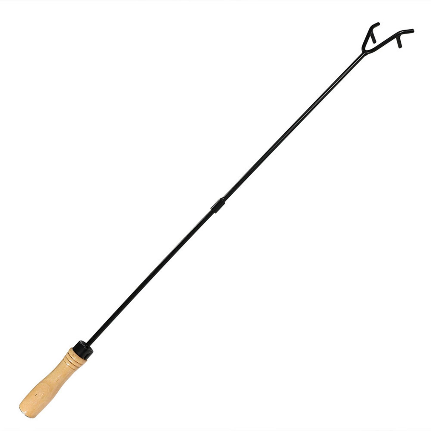 Sunnydaze Decor - 32 in Outdoor Fire Pit Poker with Hook and Wooden Handle