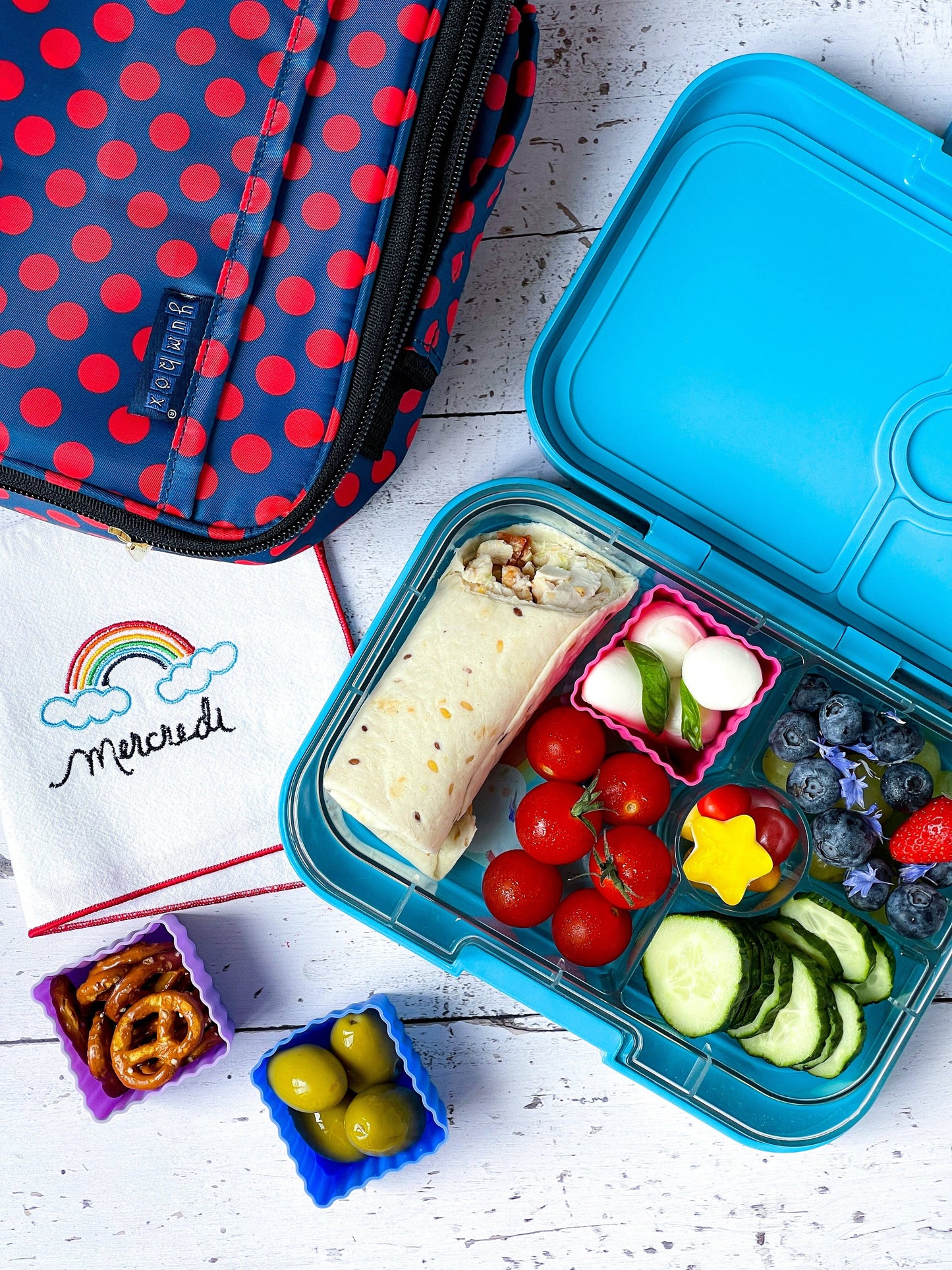 Yumbox - Multicolor Mini Silicone Bento Cubes Set of 8