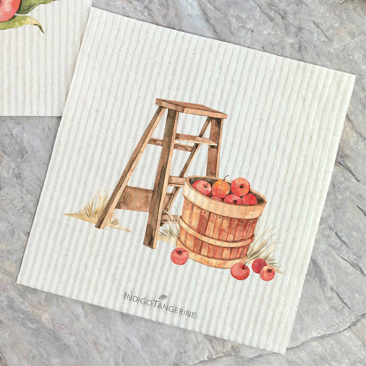 Apples on Branch, Picked Apples 2 pk - Fall Dish Cloth