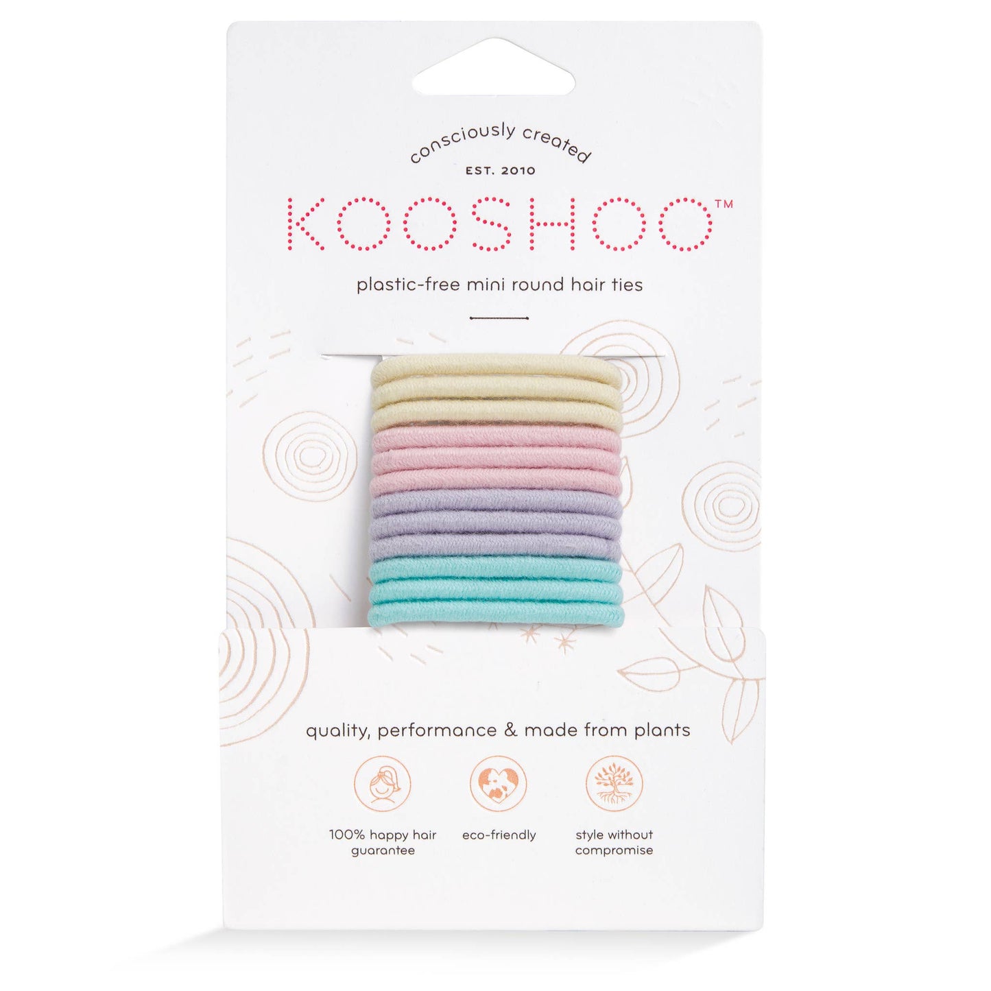 KOOSHOO - Plastic-free Round Mini Hair Ties - 12-pack