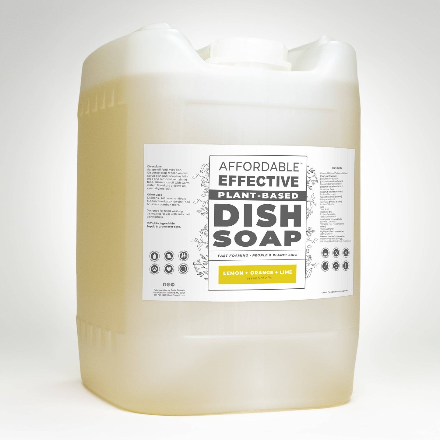 Rustic Strength - Affordable • Effective • Plant-Based |  Dish Soap