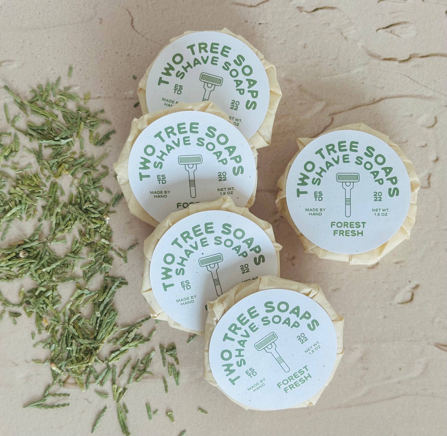 Two Tree Soaps - Natural Handmade Shave Soap - Forest Fresh