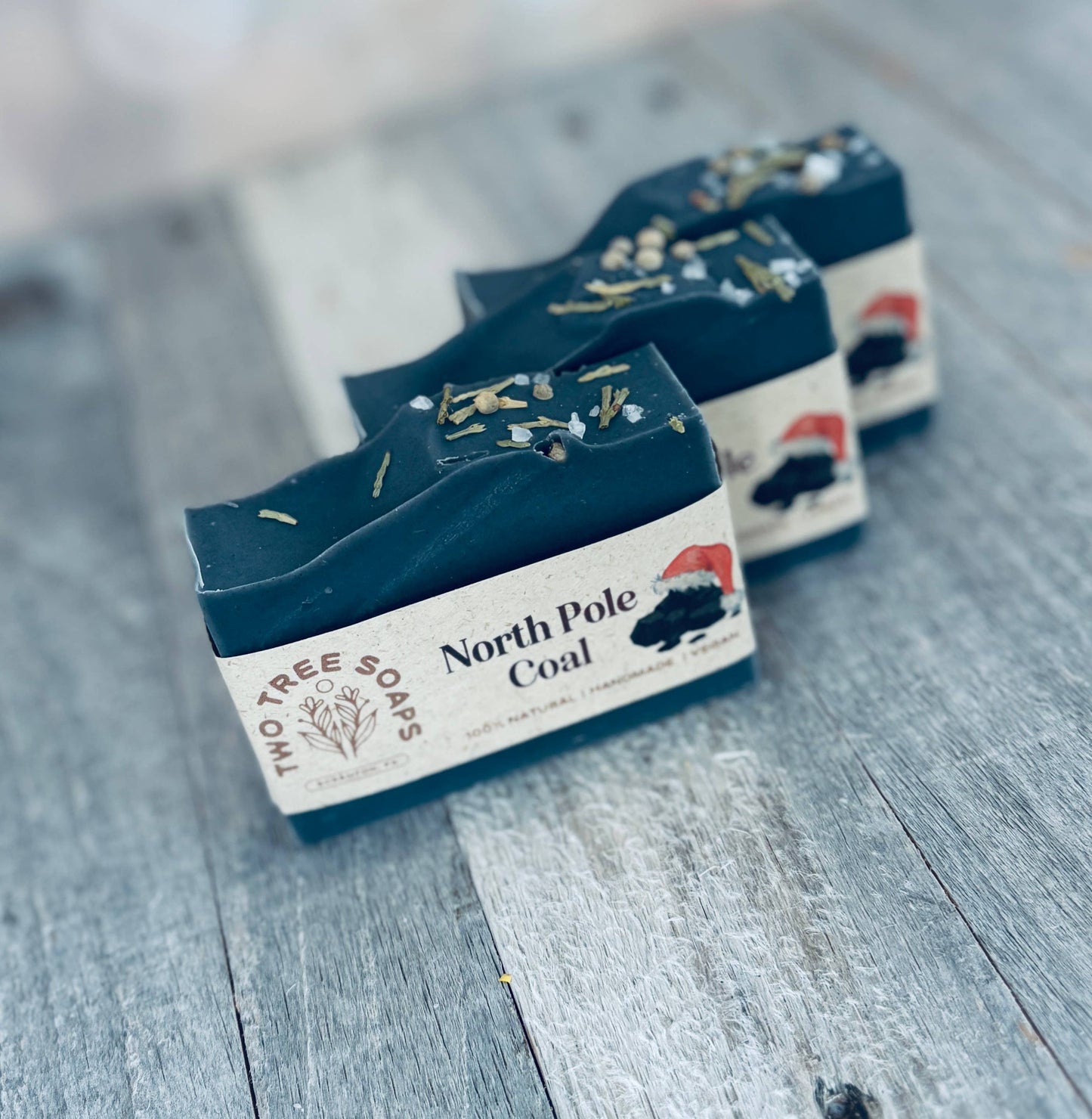 Two Tree Soaps - North Pole Coal - Natural Handmade Bar Soap