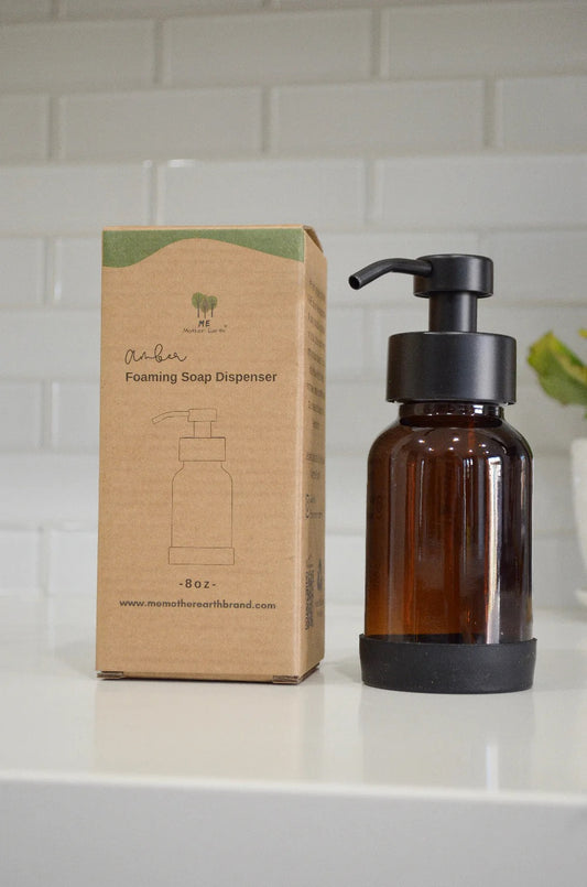 Me Mother Earth - Amber Foaming Soap Dispenser, 8 oz